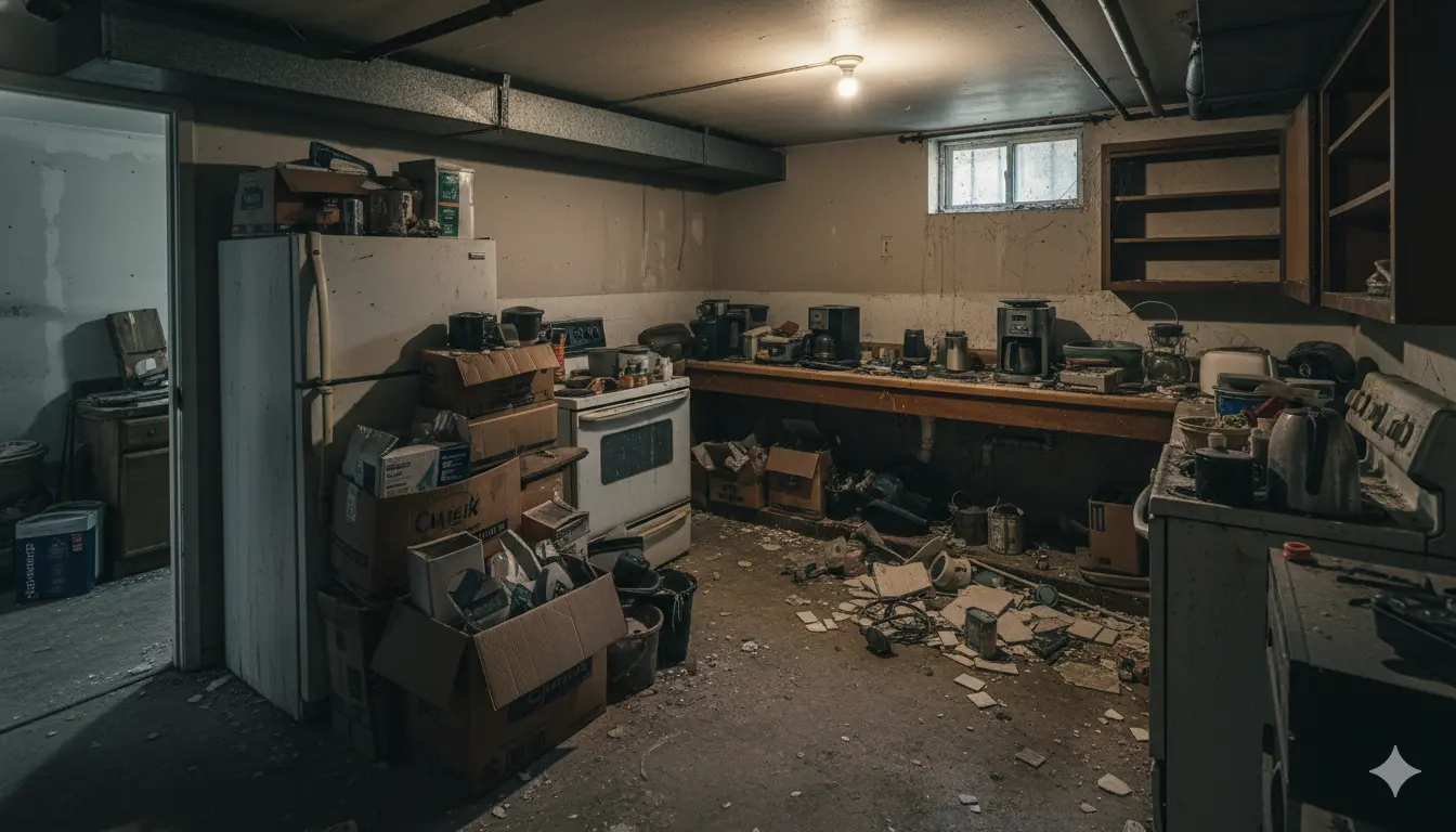 Before basement cleanout